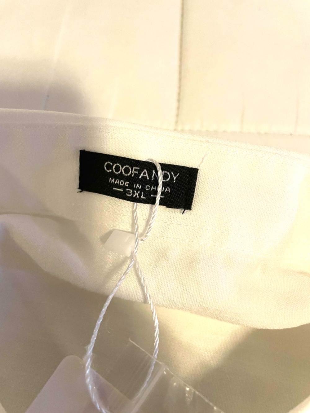 Coofandy 3XL White Casual Button Up Short Sleeve Shirt Welt Pocket - Picture 5 of 9